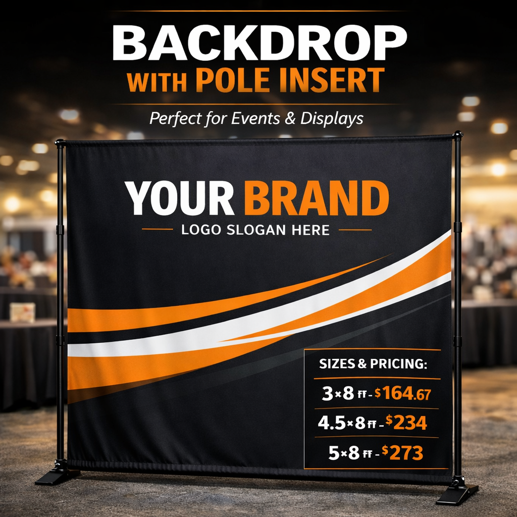 Backdrop with Pole Insert